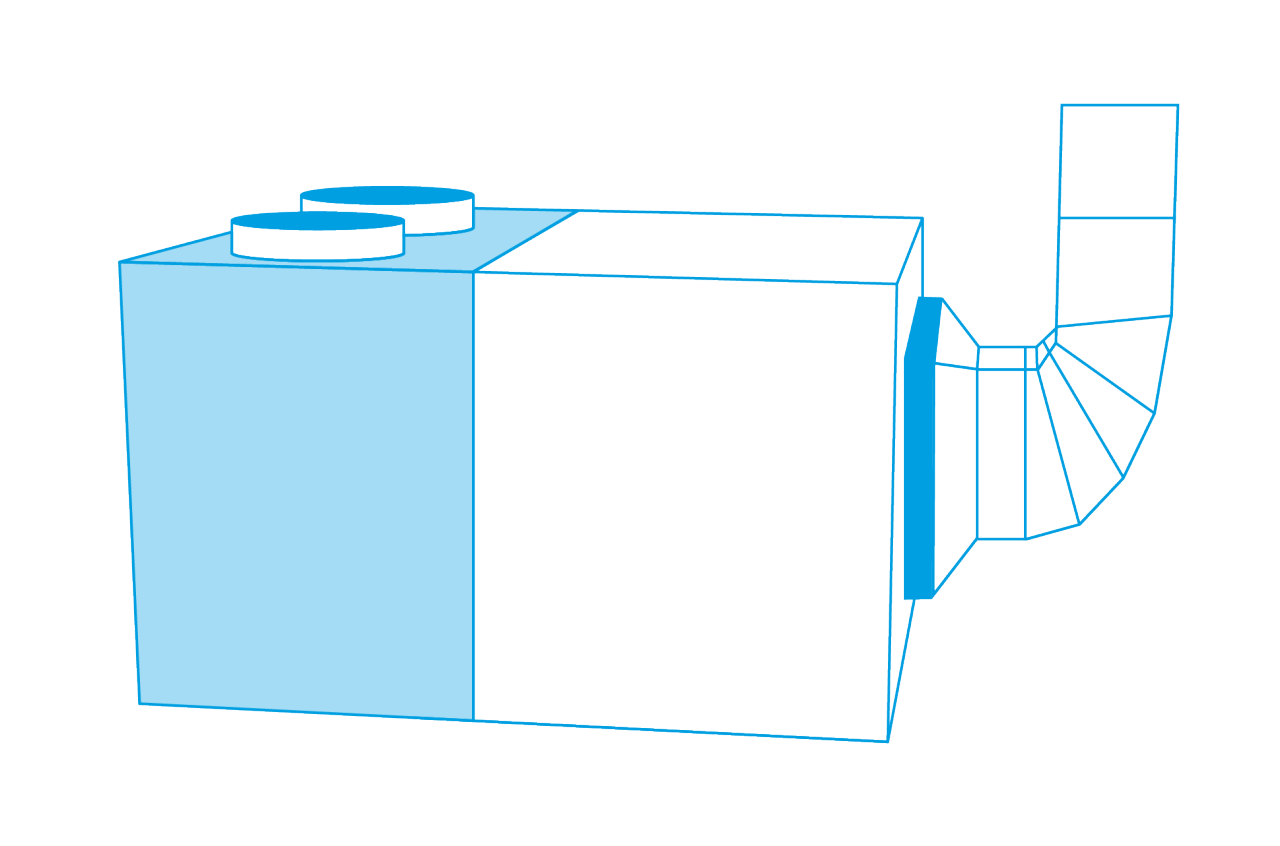 Rooftop unit visuele weergave